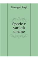 Specie e varietà umane: (Italian)