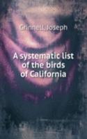 systematic list of the birds of California