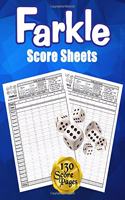 Farkle Score Sheets: 130 Large Score Pads for Scorekeeping - Blue Farkle Score Cards - Farkle Score Pads with Size 8.5 x 11 inches (Farkle Score Book)