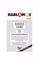 Hablamos Level 3 Student 1 Year Access Code: Licence Activation Code