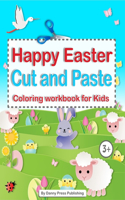 Happy Easter Cut and Paste coloring workbook for Kids