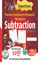 Subtraction Practical worksheet Arithmetic Workbook