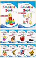 Pocket Colouring Books For Kids ( 10 Books) | Coloring Books Of Birds, Animals, Colours, Shapes, Alphabet, Numbers, Flowers, Objects, Vegetables, Fruits