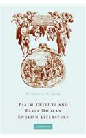 Psalm Culture and Early Modern English Literature