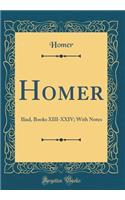 Homer: Iliad, Books XIII-XXIV; With Notes (Classic Reprint)