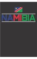 Notebook: Namibia Country Flag Namibian Pride Dot Grid 6x9 120 Pages Journal