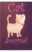 Cat Journal: Cat journal notebook - 111 cream pages - 6" x 9"