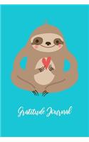 Gratitude Journal: For Girls & Women To Write In With 100 Pages / What Are You Thankful For / Unique 6x9 Daily Inspirational Notebook / Sloth Blue Cover ( Birthday Gif