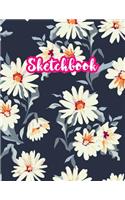 Sketchbook: Cute Drawing Note Pad and Sketch Book for Kids, Girls and Adult - Large 8.5 x 11 Matte Cover with White Interior (Perfect for Sketching, Coloring, W