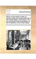 Return of the whole number of persons within the several districts of the United States, according to An act providing for the enumeration of the inhabitants of the United States: (English)