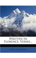 Written in Florence, Verses...