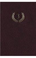 Monogram "3" Any Day Planner Notebook: (29 Monogram Maroon 150 Planner)