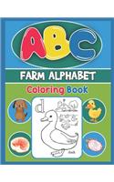 ABC Farm Alphabet Coloring Book: ABC Farm Alphabet Activity Coloring Book, Farm Alphabet Coloring Books for Toddlers and Ages 2, 3, 4, 5 - Early Learning Coloring Books, The Little 