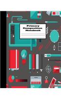 Primary Composition Notebook: Red Green Technical Primary Composition Notebook Story Paper - 8" x 10" - Grades K-2; School Specialty Handwriting Paper Dotted Middle Line(1 Kindergarten Composition Notebooks)
