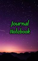 Journal Notebook: Star Daily Journaling - Lined Paper Wide Ruled Notes Spark Your Imagination and Positive Thinking - Purple Night Cover Print
