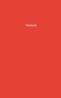 Vermilion Red Colored Lined Bound Notebook/Journal, Letter Sized (8.5x11 in), 100 pages.