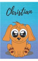 Christian dog coloring book / notebook / journal / diary: Personalized Blank Girl & Women, Boys and Men Name Notebook, Blank DIN A5 Pages. Ideal as a Uni ... Christmas & Birthday gift for women.