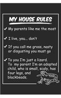 My House Rules: Funny Bearded Dragon Gifts For Beardie Lovers