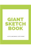 Giant Sketchbook: 8.5" x 11" 600 Pages: Light Green: Large Sketchbook: Big Sketchbook for Drawing(6 Giant Sketchbooks)
