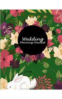 Wedding Planning Checklist: Floral Green Color, Wedding Log, Wedding Planning Notebook Large Print 8.5" x 11" Guest Book, Wedding Checklist, Perfect Wedding Gift
