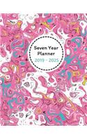 Seven Year Planner 2019 - 2025 Merah: 2019-2025 Monthly Schedule Organizer - Agenda Planner for the next SEVEN YEARS/84 months calendar - 8.5 x 11 inches(7 Year Diary/7 Year Calendar/Logbook)