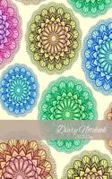 365 Day Diary Notebook: Rainbow Mandalas Daily Journal 8x10 184 Sheets/368 Pages