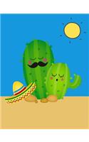 Sleeping Cactus Composition Notebook