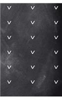 Monogram V Pattern 2019 Daily Planner Monogram V Chalkboard 384 Pages