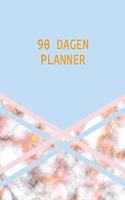 90 Dagen Planner: de Ideale Organizer Cyaan Blauw Roze Goud Marmer Mozaïek Design Agenda Voor 3 Maanden Plan de Komende 12 Weken
