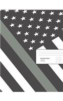 Thin Gray Line Composition Notebook: Thin Gray Line Composition Notebook, Correctional Officers Notebook, Prison Guard Composition Book, Correctional Officer Notebook, 7.44 X 9.69 5 X 5