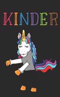 Kinder: Unicorn Face 7.44 X 9.69 100 Pages 50 Sheets Composition Notebook College Ruled Book