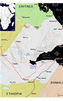 Modern Day Color Map of Djibouti in Africa Journal: Take Notes, Write Down Memories in this 150 Page Lined Journal