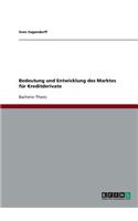 Bedeutung und Entwicklung des Marktes für Kreditderivate