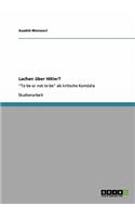 Lachen über Hitler?: "To be or not to be" als kritische Komödie