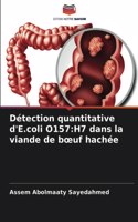 Détection quantitative d'E.coli O157: H7 dans la viande de boeuf hachée