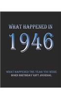 What Happened In 1946 - What Happened The Year You Were Born Birthday Gift Journal