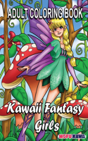 Kawaii Fantasy Girls: An Adult Coloring Book