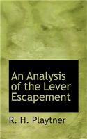 Analysis of the Lever Escapement