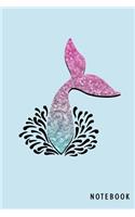 Notebook: Mermaid Journal & Doodle Notebook Diary: 120 Small 6x9 of Lined Pages for Writing and Drawing