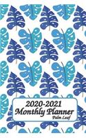 2020-2021 Monthly Planner Palm Leaf