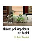 uvres philosophiques de Vanini