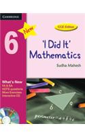 I Did It Mathematics Students Book with CD ROM, Level 6, CCE Edition