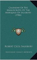 Calendar of the Manuscripts of the Marquess of Salisbury (1906)