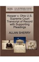 Hooper V. Ohio U.S. Supreme Court Transcript of Record with Supporting Pleadings