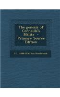 The Genesis of Corneille's Melite