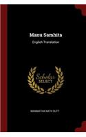 Manu Samhita: English Translation