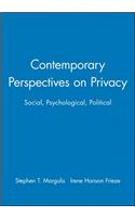 Contemporary Perspectives on Privacy