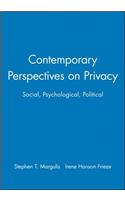 Contemporary Perspectives on Privacy