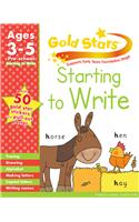 Gold Stars Starting to Write Preschool Workbook