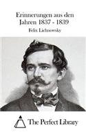 Erinnerungen aus den Jahren 1837 - 1839